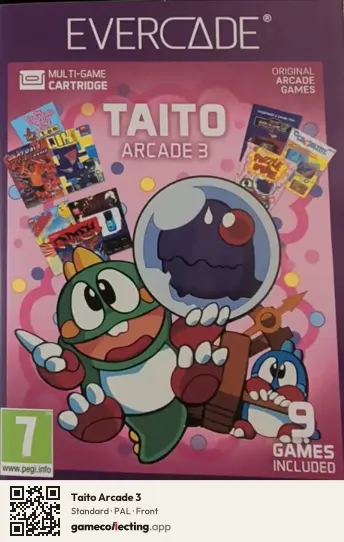 Taito Arcade 3 Evercade, PAL box front