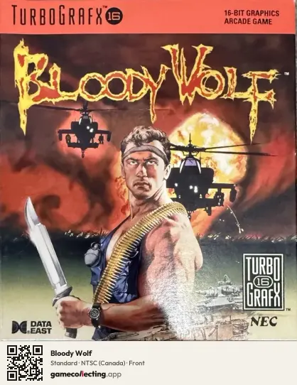 Bloody Wolf TurboGrafx-16, Canada box front