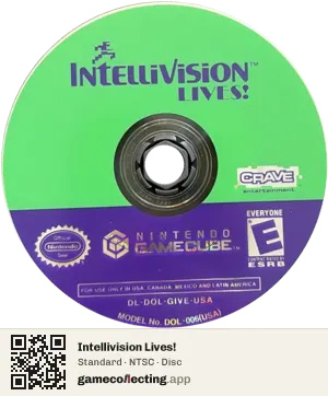 Intellivision Lives! Nintendo GameCube, NTSC disc