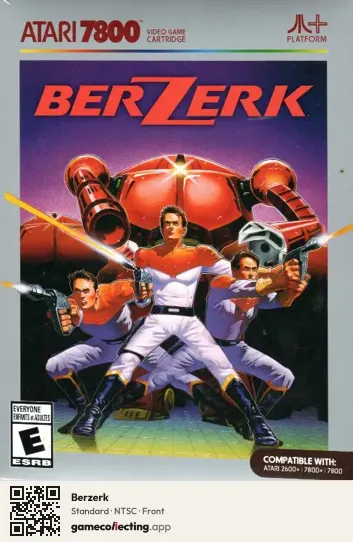 Berzerk Atari 7800, NTSC box front