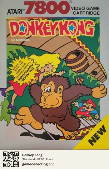 Donkey Kong Atari 7800, NTSC box front