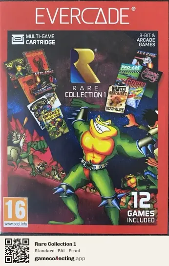 Rare Collection 1 Evercade, PAL box front