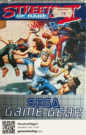 Streets of Rage 2 Sega Game Gear, PAL box front