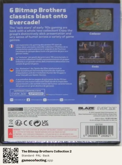 The Bitmap Brothers Collection 2 Evercade, PAL box back