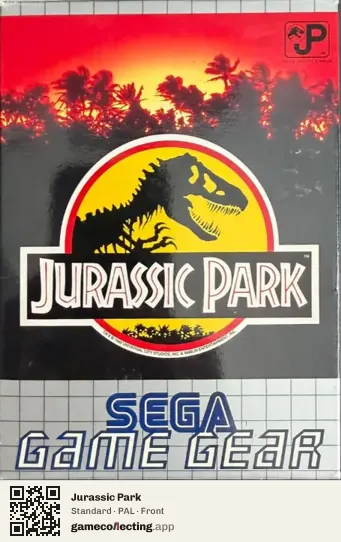 Jurassic Park Sega Game Gear, PAL box front