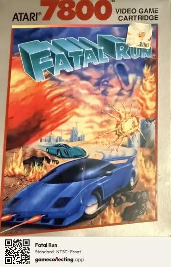 Fatal Run Atari 7800, NTSC box front