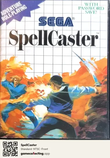 SpellCaster Sega Master System, NTSC box front