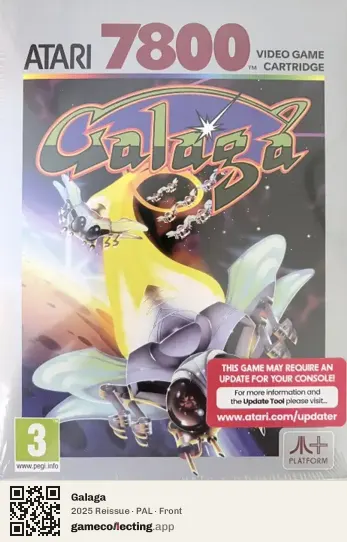 Galaga Atari 7800, PAL box front