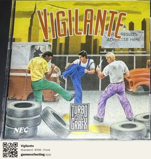 Vigilante TurboGrafx-16, NTSC box front
