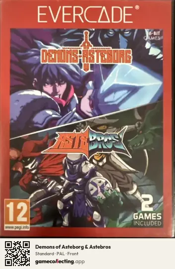 Demons of Asteborg & Astebros Evercade, PAL box front