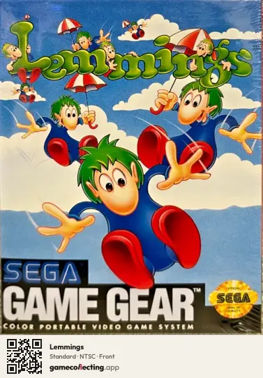 Lemmings Sega Game Gear, NTSC box front