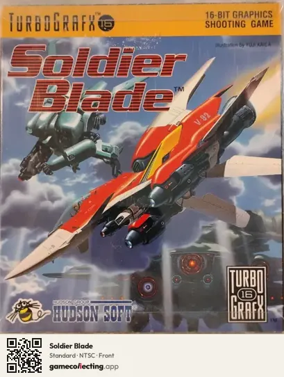 Soldier Blade TurboGrafx-16, NTSC box front