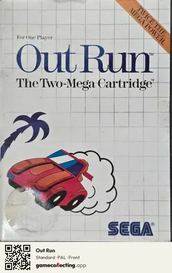 Out Run Sega Master System, PAL box front