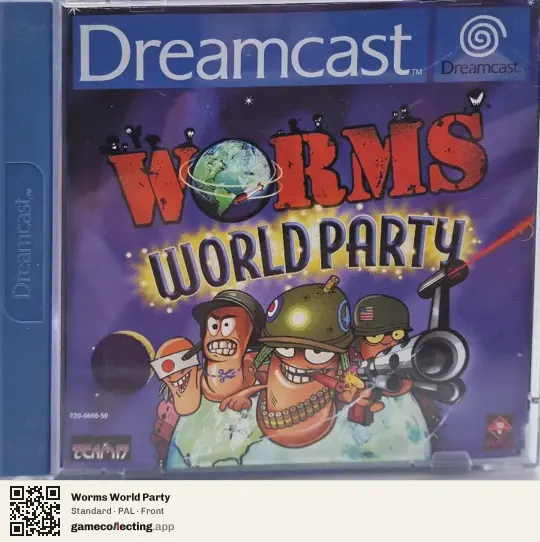 Worms World Party Sega Dreamcast, PAL box front