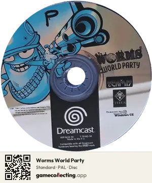 Worms World Party Sega Dreamcast, PAL disc