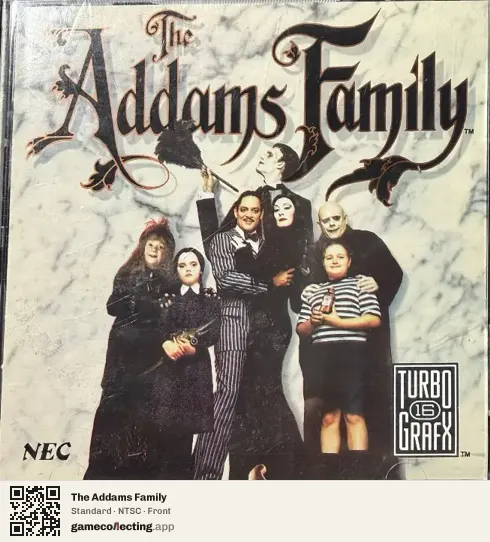 The Addams Family TurboGrafx-CD, NTSC box front