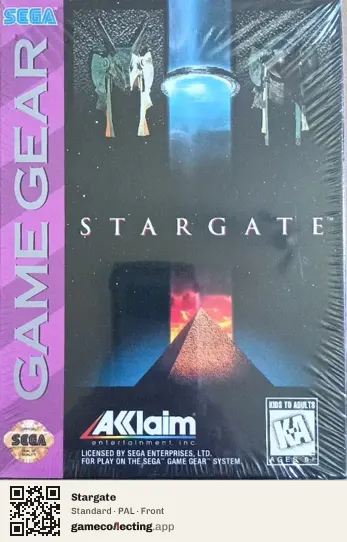 Stargate Sega Game Gear, PAL box front