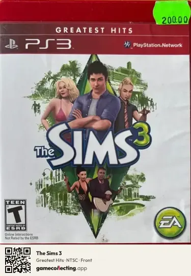 The Sims 3 PlayStation 3, NTSC box front