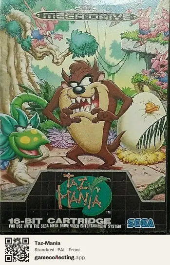 Taz-Mania Sega Mega Drive / Genesis, PAL box front
