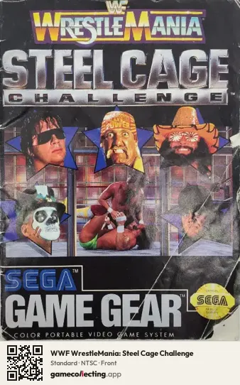 WWF WrestleMania: Steel Cage Challenge Sega Game Gear, NTSC box front