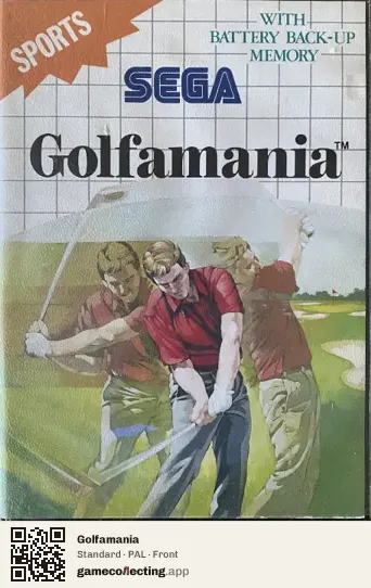 Golfamania Sega Master System, PAL box front
