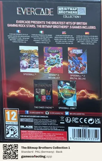 The Bitmap Brothers Collection 1 Evercade, Germany box back