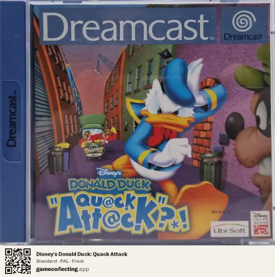 Disney's Donald Duck: Quack Attack Sega Dreamcast, PAL box front