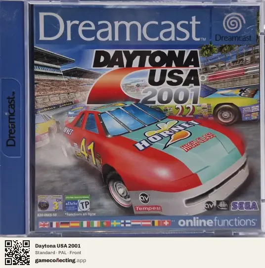 Daytona USA 2001 Sega Dreamcast, PAL box front