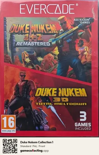 Duke Nukem Collection 1 Evercade, PAL box front