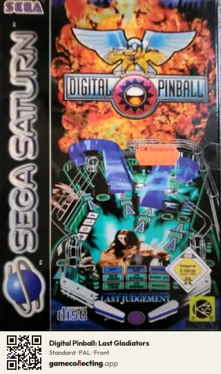 Digital Pinball: Last Gladiators Sega Saturn, PAL box front