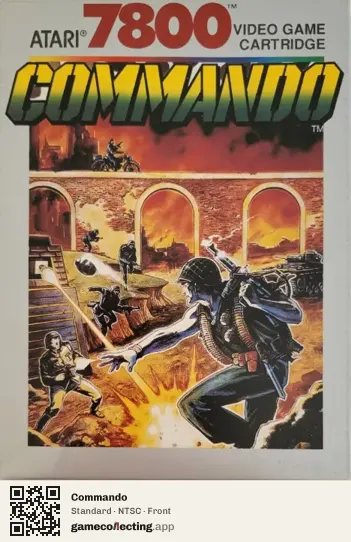 Commando Atari 7800, NTSC box front