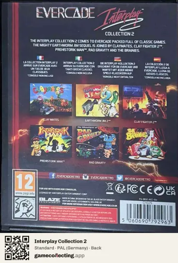 Interplay Collection 2 Evercade, Germany box back