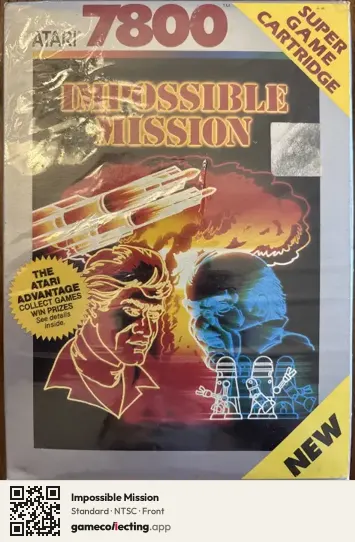 Impossible Mission Atari 7800, NTSC box front