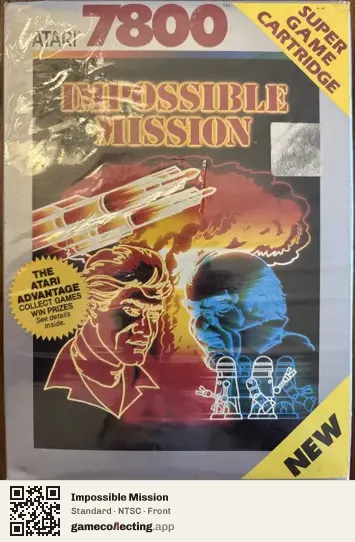 Impossible Mission Atari 7800, NTSC box front