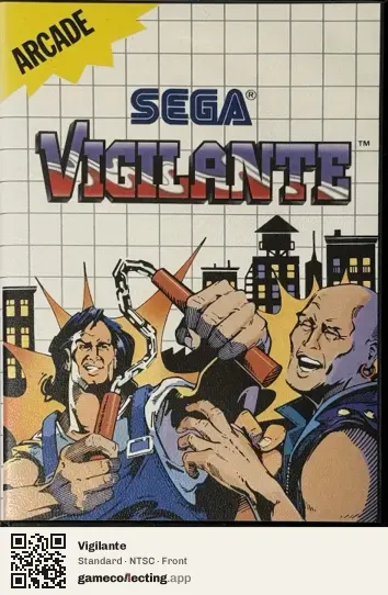 Vigilante Sega Master System, NTSC box front