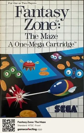 Fantasy Zone: The Maze Sega Master System, NTSC box front