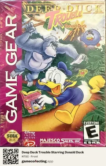 Deep Duck Trouble Starring Donald Duck Sega Game Gear, NTSC box front