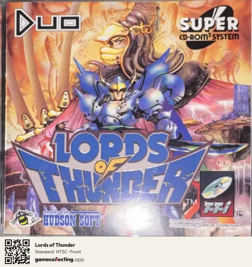 Lords of Thunder TurboGrafx-CD, NTSC box front