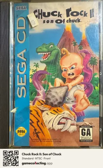 Chuck Rock II: Son of Chuck Sega Mega-CD / Sega CD, NTSC box front