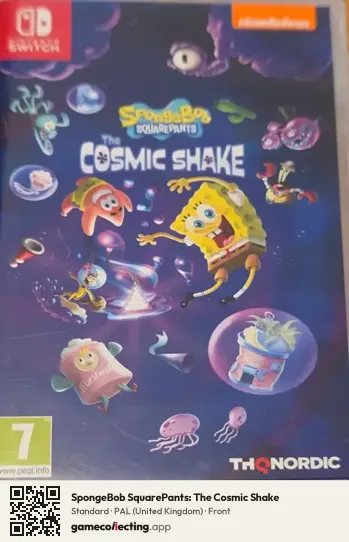 SpongeBob SquarePants: The Cosmic Shake Nintendo Switch, United Kingdom box front