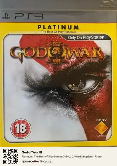 God of War III PlayStation 3, United Kingdom box front