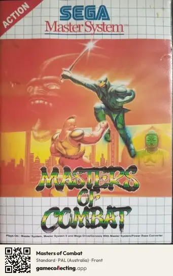 Masters of Combat Sega Master System, Australia box front