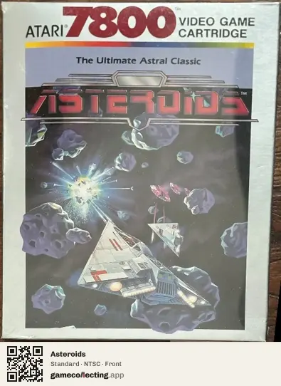 Asteroids Atari 7800, NTSC box front