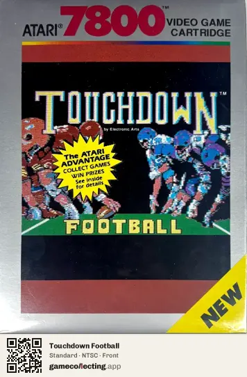Touchdown Football Atari 7800, NTSC box front