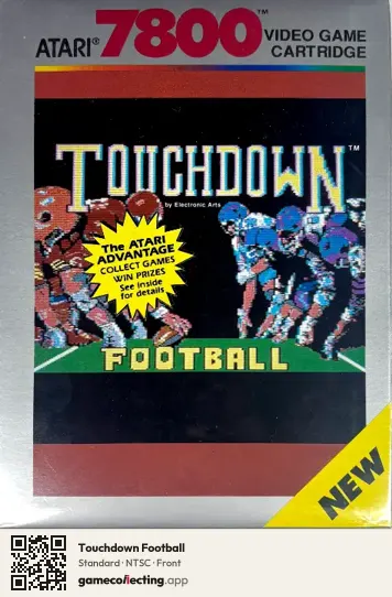 Touchdown Football Atari 7800, NTSC box front