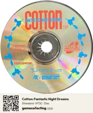 Cotton: Fantastic Night Dreams TurboGrafx-CD, NTSC disc