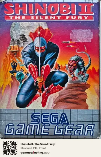 Shinobi II: The Silent Fury Sega Game Gear, PAL box front