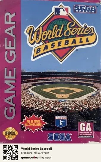 World Series Baseball Sega Game Gear, NTSC box front