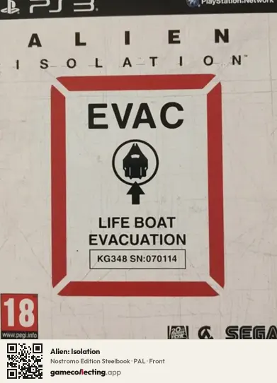 Alien: Isolation PlayStation 3, PAL box front