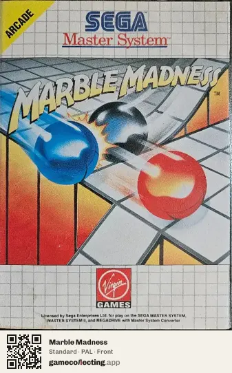Marble Madness Sega Master System, PAL box front